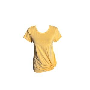 Fresh Produce Women's Yellow Knot Front T-Shirt Size X-Small NWT